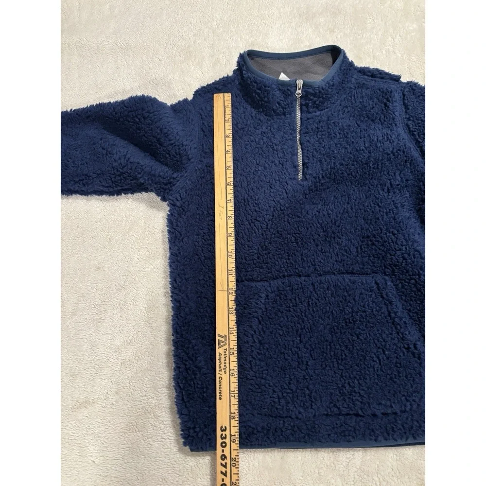 TWO‎ Carters Blue & Green Quarter Zip Sherpa Pullover Long Sleeve Sz 8 NWT